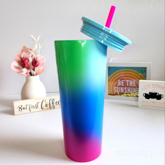 💚💙🩷 Starbucks 🥤 Ombre Stainless Steel Venti 24oz Cold Cup ☆》NWT《☆ - Picture 5 of 7